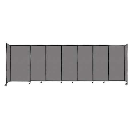 Versare StraightWall Sliding Portable Partition 15'6" x 5' Slate Fabric 1460719